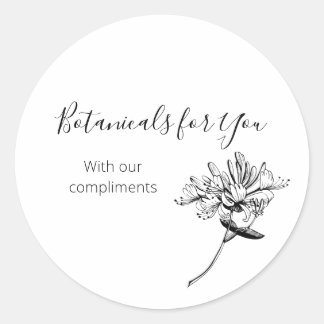 Moderne Botanische Schrift und Honeysuckle Sticker