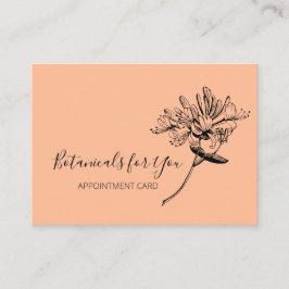Moderne botanische Schrift und Honeysuckle Visitenkarte