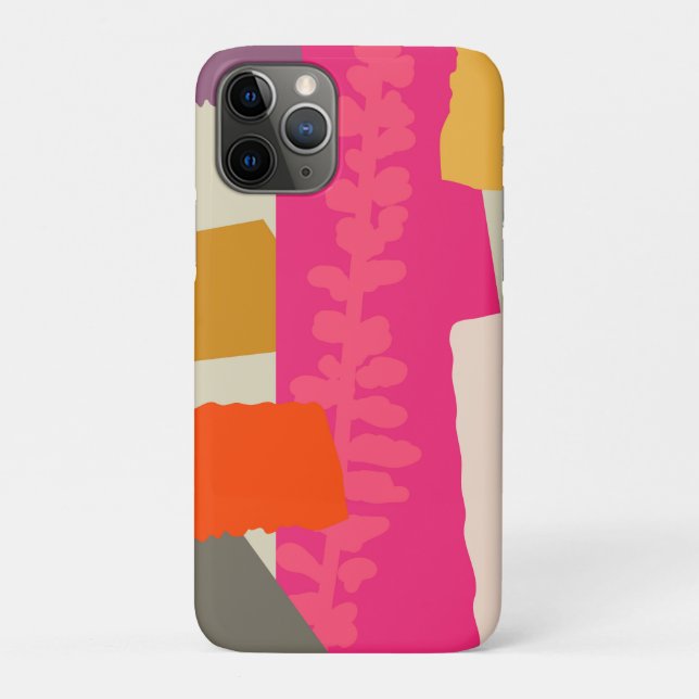 Moderne botanische Silhouette künstlerische Farbbl Case-Mate iPhone Hülle (Rückseite)