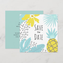 Moderne botanische Sommerhochzeit Retten Sie das D Einladung