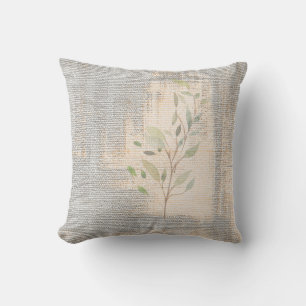 Moderne botanische strukturierte abstrakte Wurfkis Kissen