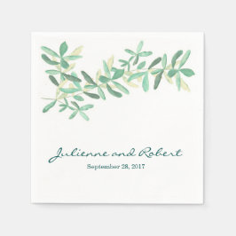 Moderne botanische Vegetation Hochzeit von Napkins Serviette