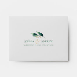 Moderne botanische Vegetation rustikale Hochzeit R
