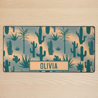 Moderne botanische Wüstenlandschaft Schreibtischunterlage