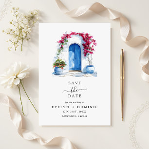 Moderne Bougainvillea-Zielhochzeit Save The Date
