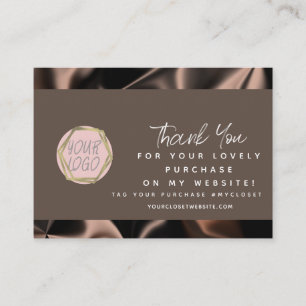 Moderne Boutique Beauty Brown Danke Logo Visitenkarte