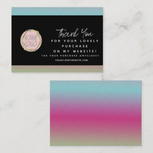 Moderne Boutique Beauty Rainbow Danke Logo Visitenkarte