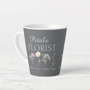 Moderne Boutique-Blumenladen-Branding  Milchtasse