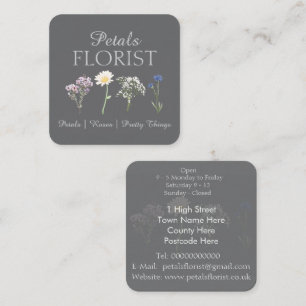 Moderne Boutique-Blumenladen-Branding Quadrat Quadratische Visitenkarte