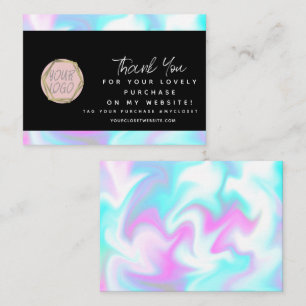 Moderne Boutique-Schönheit-Tie-Dye-Dankeschön-Logo Visitenkarte