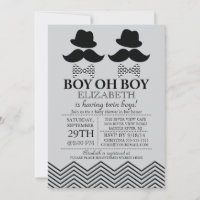 Moderne Boy Little Man Mustache TWINS Kinderdusche