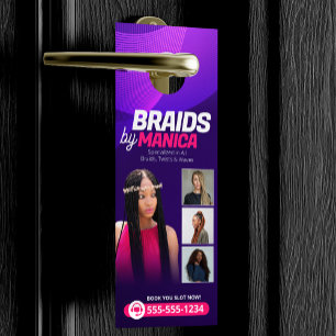 Moderne Braiding Salon Haare Extensions Braids Wig Türanhänger