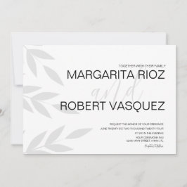 Moderne Brand Gray White Script Einladung Hochzeit