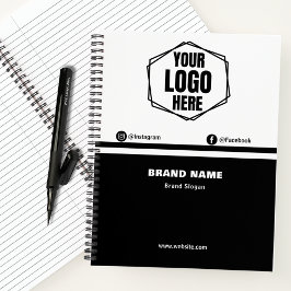 Moderne Branding- und Firmenlogo-Werbeaktion Notizbuch