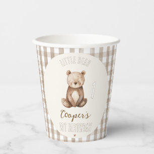 Moderne braune Arche Unser kleiner Bär 1. Geburtst Pappbecher