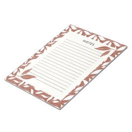 Moderne braune botanische Notizblock