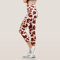 Moderne braune Kuh Spots Print Cowgirl