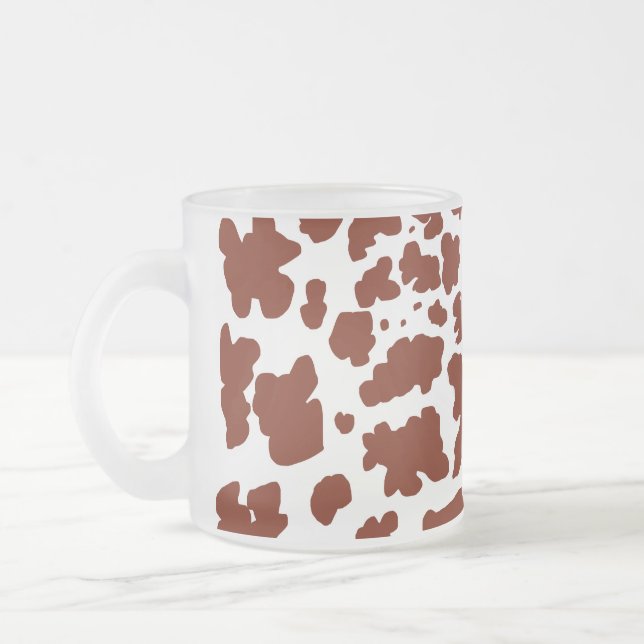 Moderne braune Kuhsteine drucken Mattglastasse (Links)