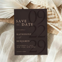Moderne Braune Minimalistische Hochzeit