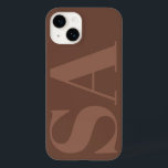 Moderne braune natürliche erste minimale zeitgenös Case-Mate iPhone 14 hülle<br><div class="desc">Modernes,  natürliches,  braunes Monogramm minimales zeitgenössisches Telefongehäuse.</div>