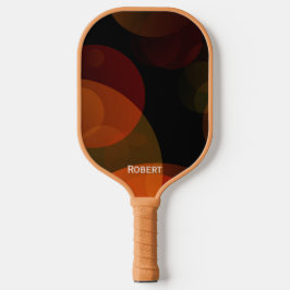 Moderne braune personalisierte Skriptname Pickleball Schläger