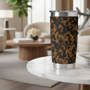 Moderne braune Schildkrötenpanzer-Optik stylish Thermobecher