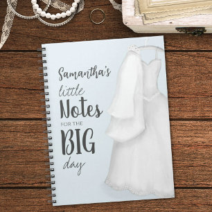 Moderne Braut Elegante Vintage Süße Hochzeitskleid Notizblock