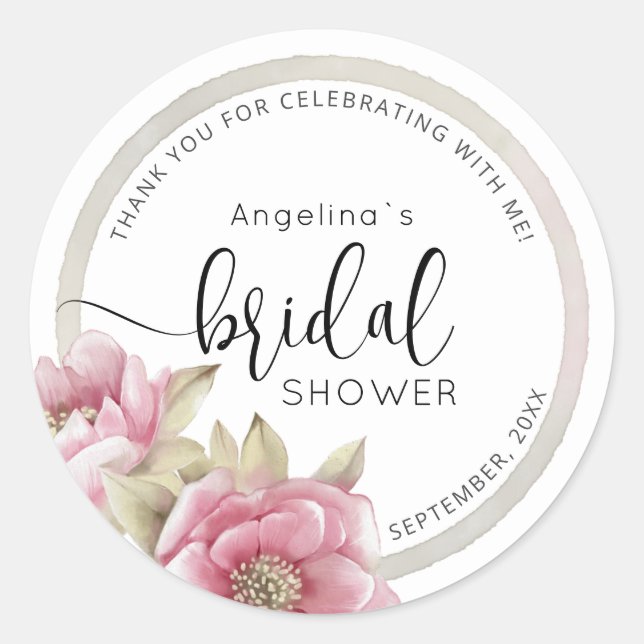 Moderne Braut Hochzeit Sticker  (Vorderseite)