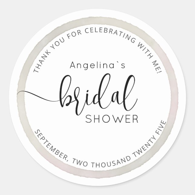 Moderne Braut Hochzeit Sticker  (Vorderseite)