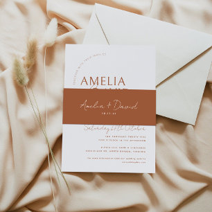 Moderne Brautbündchen und Bräutigamen Einladungsbanderole