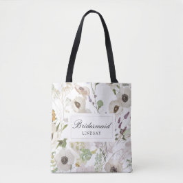 Moderne Brautjungfer mit personalisiertem Namen Tasche