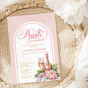 Moderne Brautparty-Einladung in Rosa und Gold Einladung