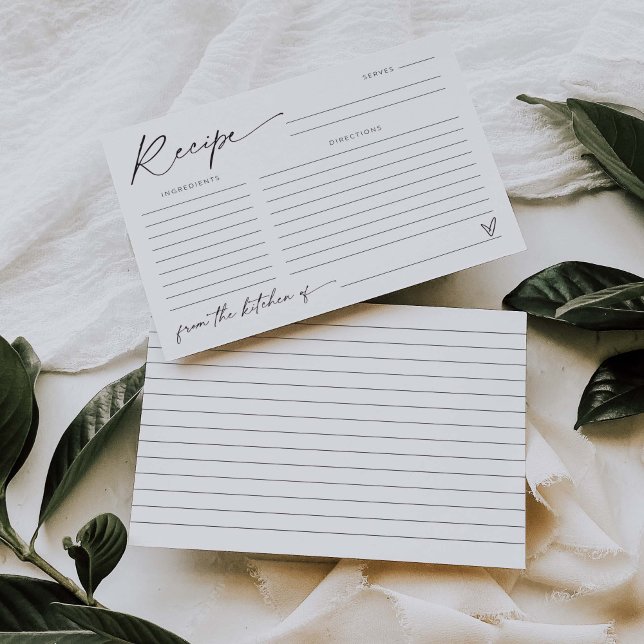 Moderne Brautparty Game Activity Rezeptkarte (Von Creator hochgeladen)