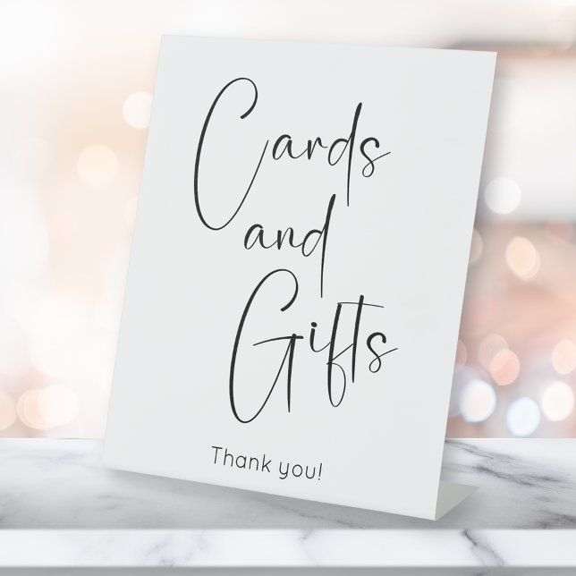 Moderne Brautparty-Karten und Geschenke Sockelschild (Von Creator hochgeladen)