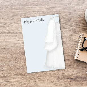 Moderne Brautplanerin Rosa Vintage-Hochzeitskleid Post-it Klebezettel