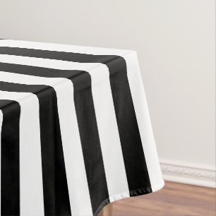 Moderne breite Streifen-Schwarzweiss-Tischdecke Tischdecke