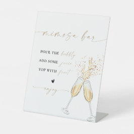 Moderne Bridal Shower Mimosa Bar Schild