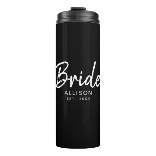 Moderne Bridge Schwarz-weißer Personalisierter Na Thermosbecher