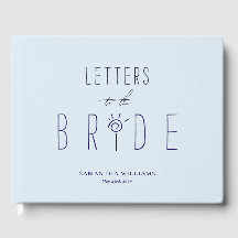 Moderne Briefe an die Braut Elegantes Blau