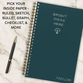Moderne brillante Ideen Personalisierter Name Styl Notizbuch