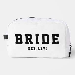 Moderne Brillenschwarz und Weiß Individuelle Name  Waschbeutel