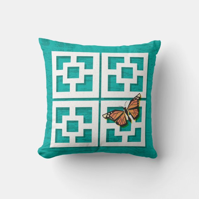 Moderne Brise Butterfly Kissen aus dem Mittelalter (Vorderseite)