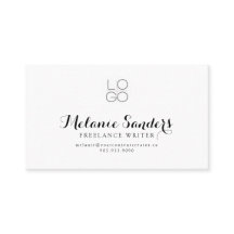 MODERNE BRITER B&W ADD QR CODE Business Card