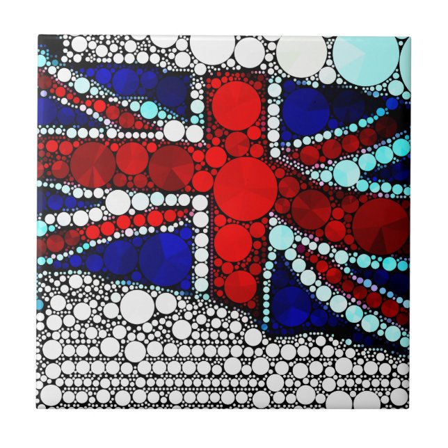 Moderne britische Flagge Fliese (Vorderseite)