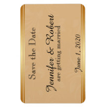 Moderne Bronze-Blumen-Hochzeit retten das Datum