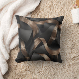 Moderne Bronze-Flow-Luxus-Männer-Akzente Kissen