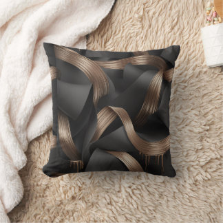 Moderne Bronze-Flow-Luxus-Männer-Akzente Kissen