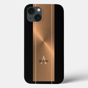Moderne Bronze-Metallische Personalisierte Mens Case-Mate iPhone Hülle
