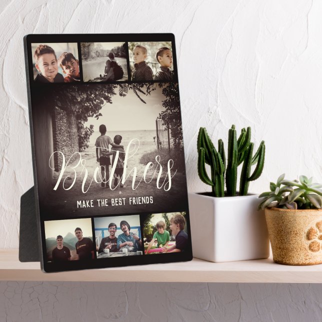 Moderne Bruder besten Freunde Dunkle Foto Collage Fotoplatte (Von Creator hochgeladen)