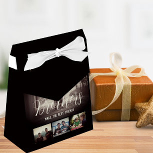 Moderne Bruder besten Freunde Dunkle Foto Collage Geschenkschachtel